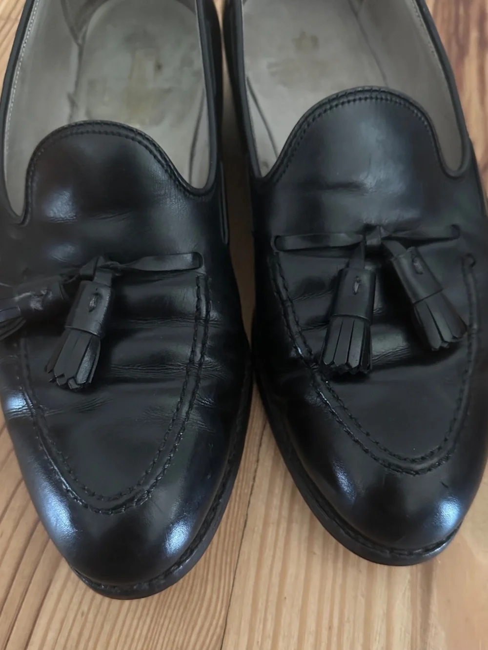 Rare Vtg Alden Penny Loafers Shoes Mens 10 AA/B Black Cordovan Leather Tassel